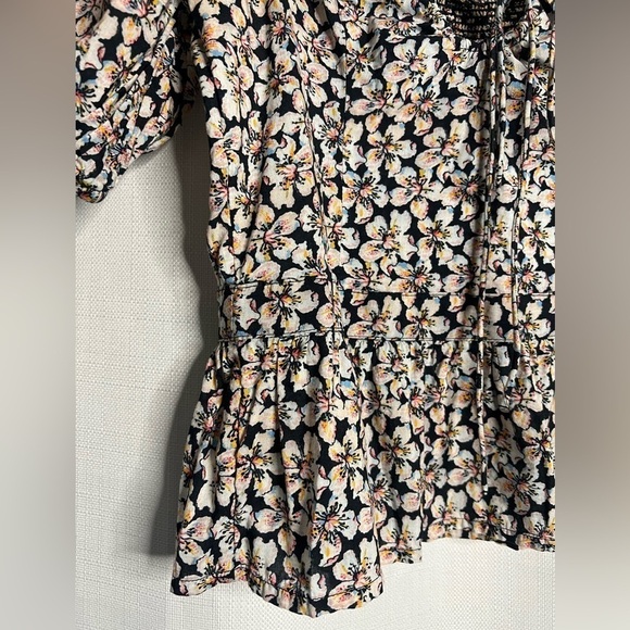 PAIGE Azul Floral Puff Sleeve Black and White Blouse XS - Picture 7 of 12